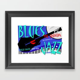 Modernist Blues / Jazz venue poster Framed Art Print