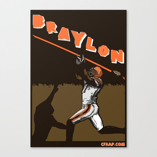 Braylon Edwards "Drop" Poster Canvas Print
