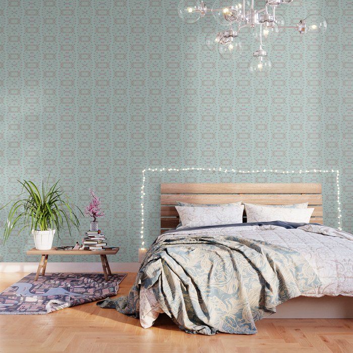 Duck Egg Chintz Wallpaper By Hypercore Society6 Perfect for creating a relaxed, fresh environment which works well in all rooms. society6