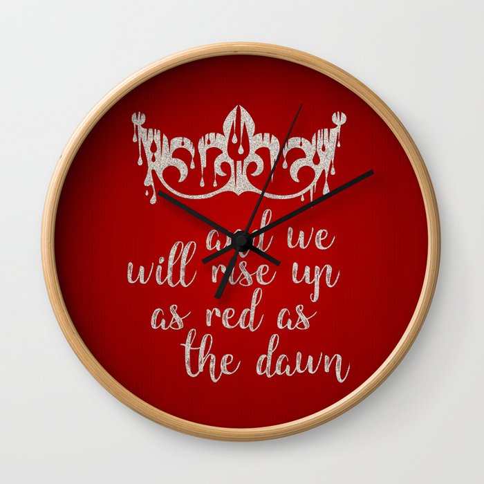 Red as the Dawn Wall Clock