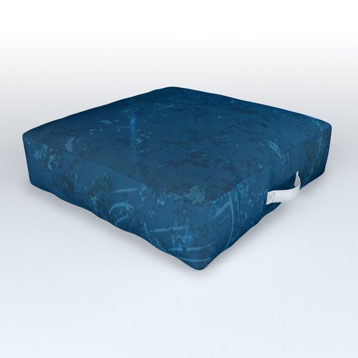 BLUE GRUNGE. Outdoor Floor Cushion