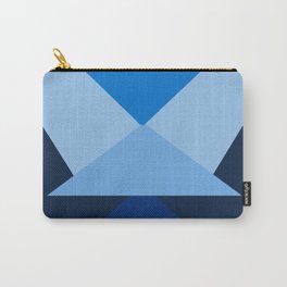 Geometric Blue Carry-All Pouch