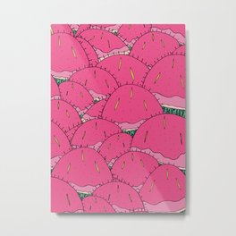 Cactus Watermelons Metal Print | Nature, Plants, Summerdrawing, Foodie, Cactus, Fruit, Curated, Watermelondrawing, Pink, Summer 