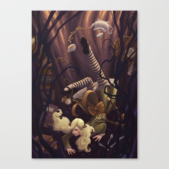 Alice Down the Rabbit Hole Canvas Print