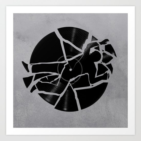 Broken Record Art Print