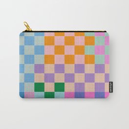 Checkerboard Collage Carry-All Pouch