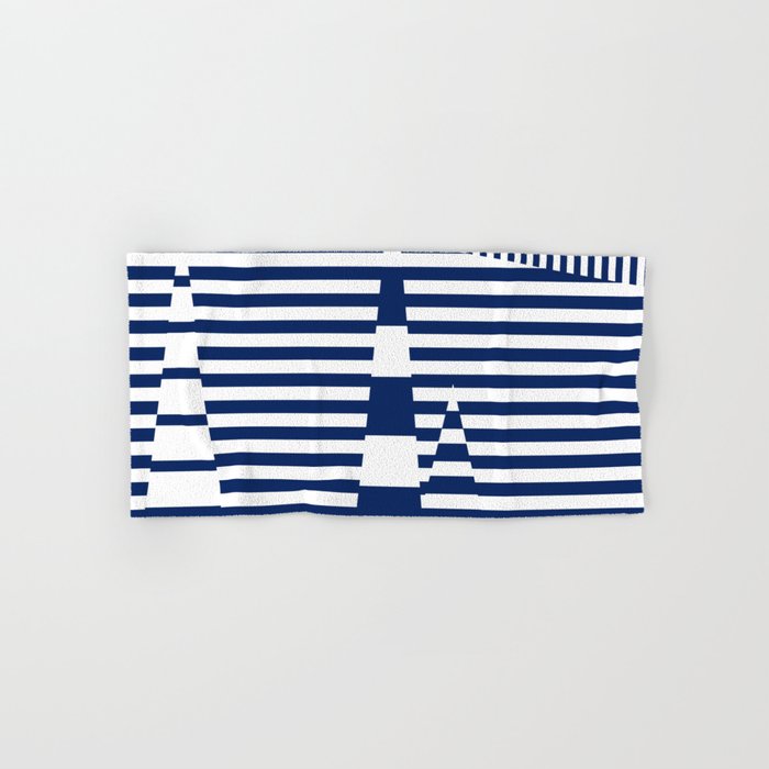 Stripes on Stripes - Blue and White Hand & Bath Towel