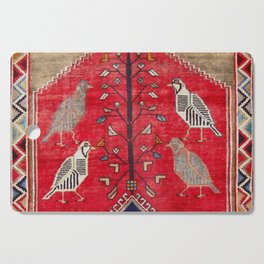Persian Floral Rug With Several Birds Probably Quail Cutting Board