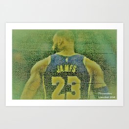 lebron abstract ( Limited 01 / 50#) Art Print
