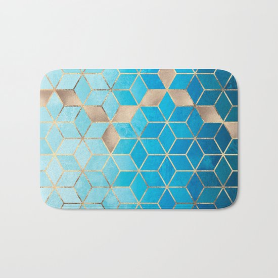 Sea And Sky Cubes (Custom Request) Bath Mat