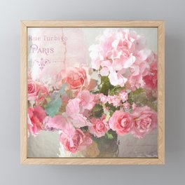 Paris Impressionistic Roses Floral Decor Framed Mini Art Print