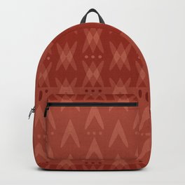 "Dark Coral (Pattern) Tribal" Backpack
