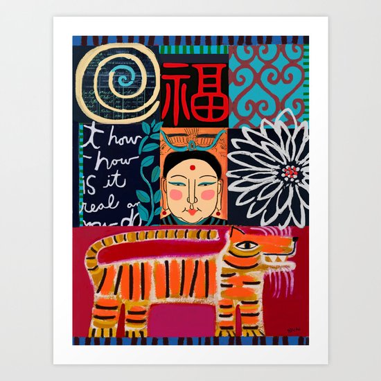 Tiger Lady Art Print