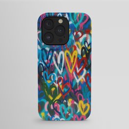 Graffiti Hearts Love (Color) iPhone Case