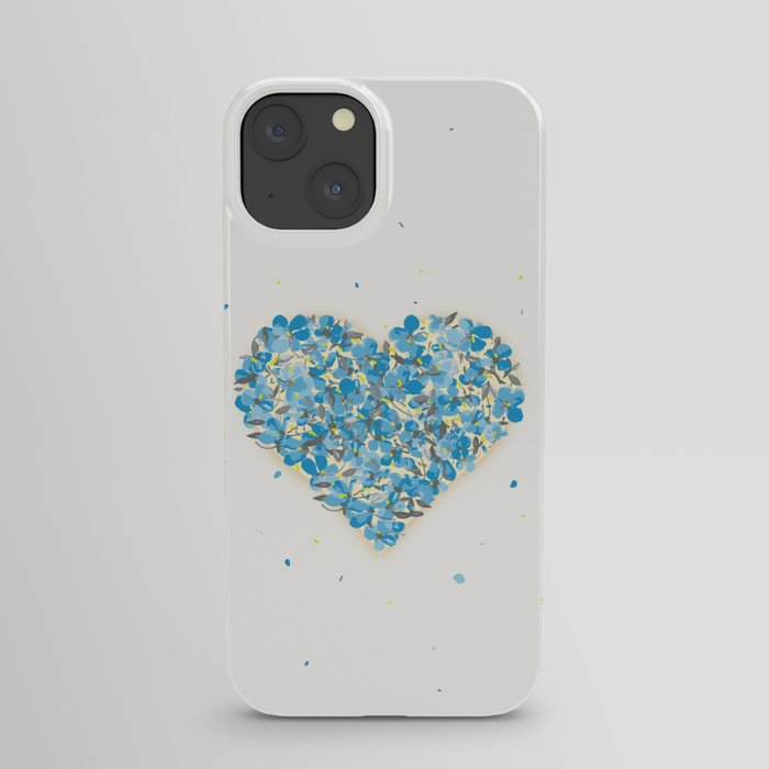 forget-me-nots heart iPhone Case