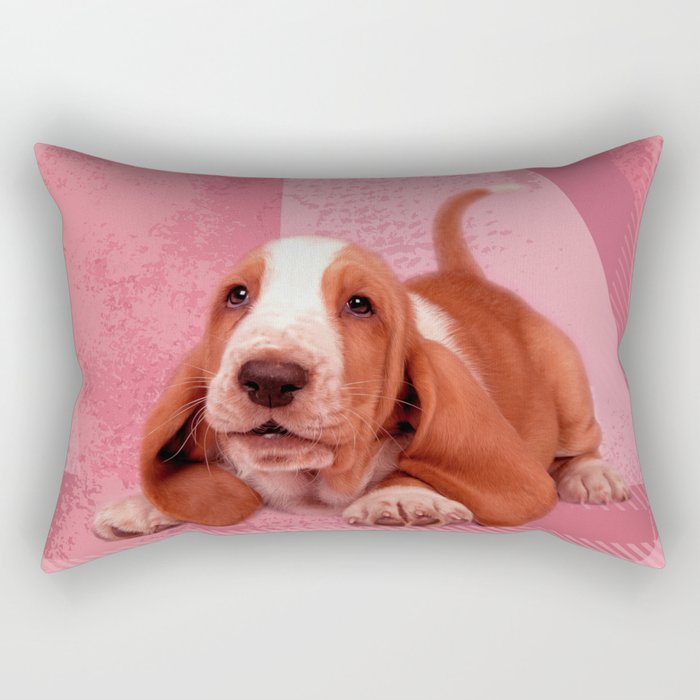 Basset Hound Puppy Rectangular Pillow
