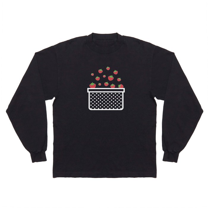 Strawberry Basket Strawberry Fruits Long Sleeve T Shirt