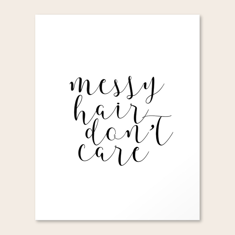 Messy Hair Don T Care Bathroom Wall Art Girls Room Decor Girly Print Gift For Her Fashion Print Sa Canvas Print By Srbartprints Society6