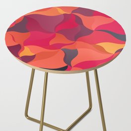 Red Leaves Pattern Design Side Table