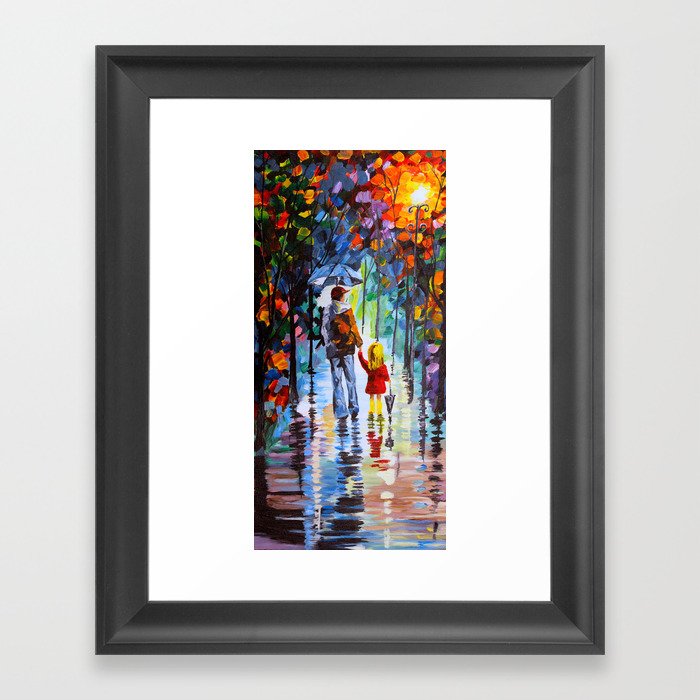 Father and Daughter Framed Art Print
