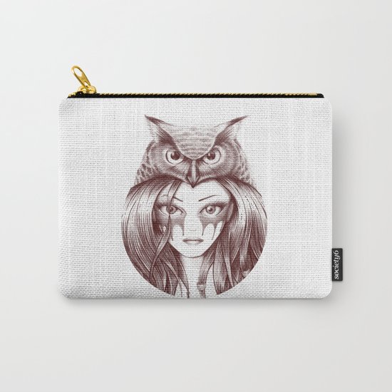 Owl Totem Girl Carry-All Pouch