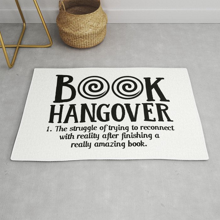Funny Book Hangover Definition Rug