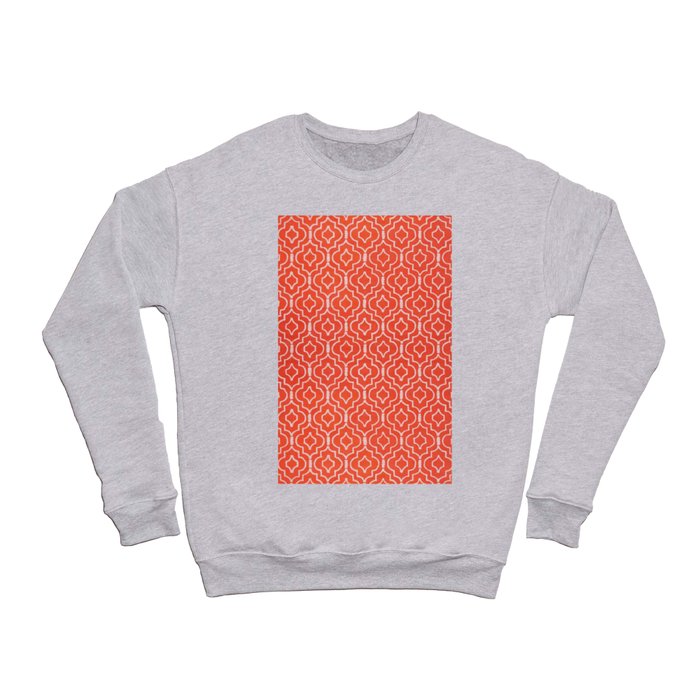 Orange Traditional Arabic Pattern A12 Crewneck Sweatshirt