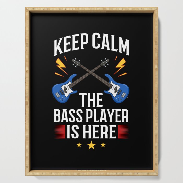 Bass Guitar Bassist Guitarist Acoustic Electric Serving Tray