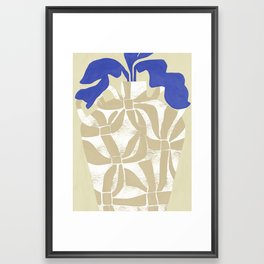Vase-blue plant  Framed Art Print