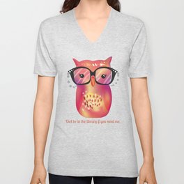 Owl Be In The Library V Neck T Shirt