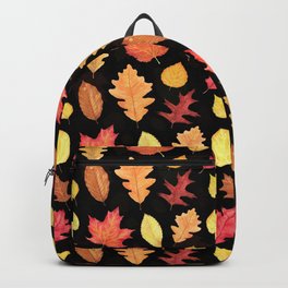 Autumn Leaves - black Backpack