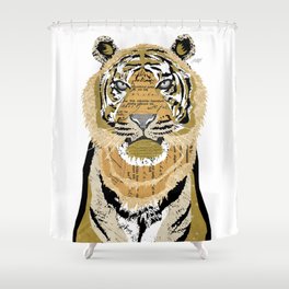 Tiger Collage Shower Curtain