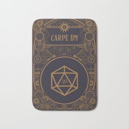 Steampunk Carpe DM D20 Dice Tabletop RPG Gaming Bath Mat | D20, Dnd, Steampunk, Pathfinder, Gamemaster, Cthulhu, Dungeons, Roleplaying, Larp, Graphicdesign 