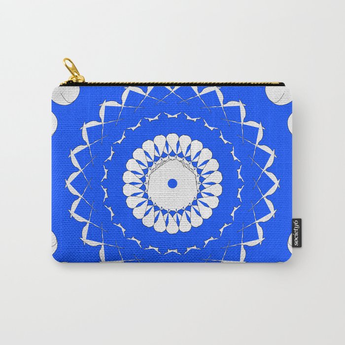 Greek Blue & White Mosaic Carry-All Pouch
