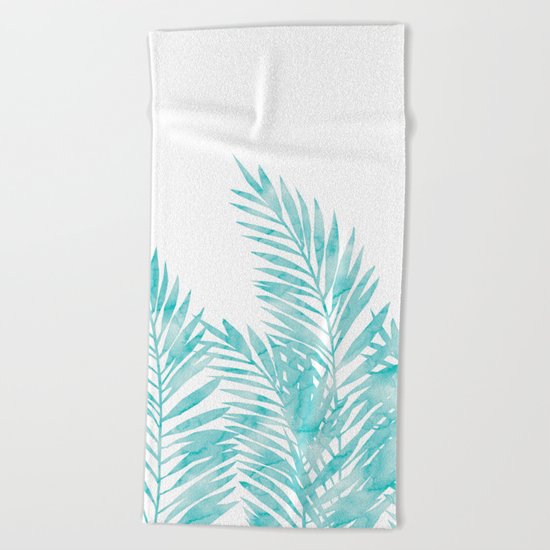 Palm Leaves Island Paradise Beach Towel