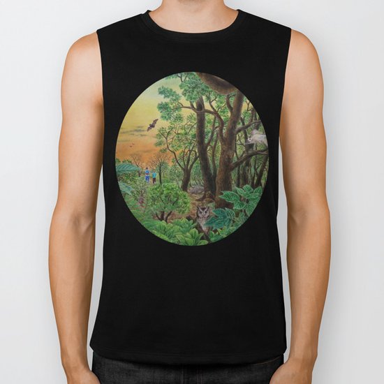 A Day of Forest (9). (the forest at night) Biker Tank