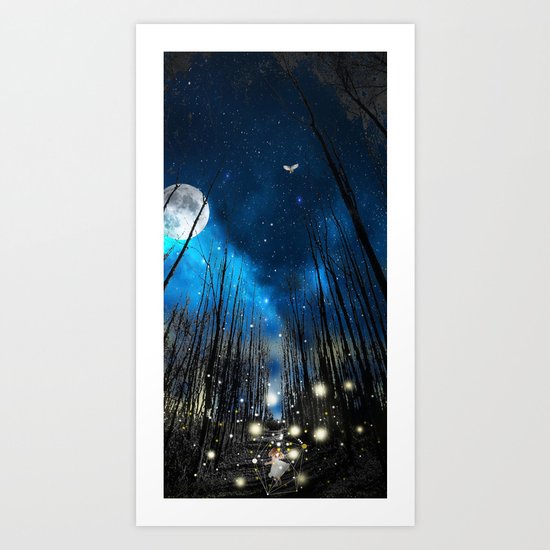 FIREFLIES NIGHT Art Print
