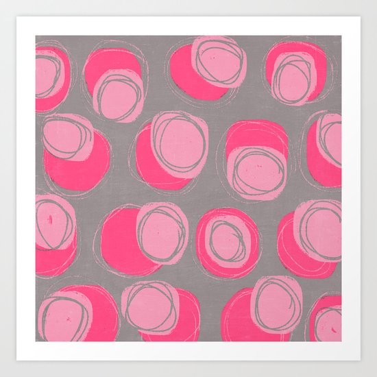 pink stones Art Print