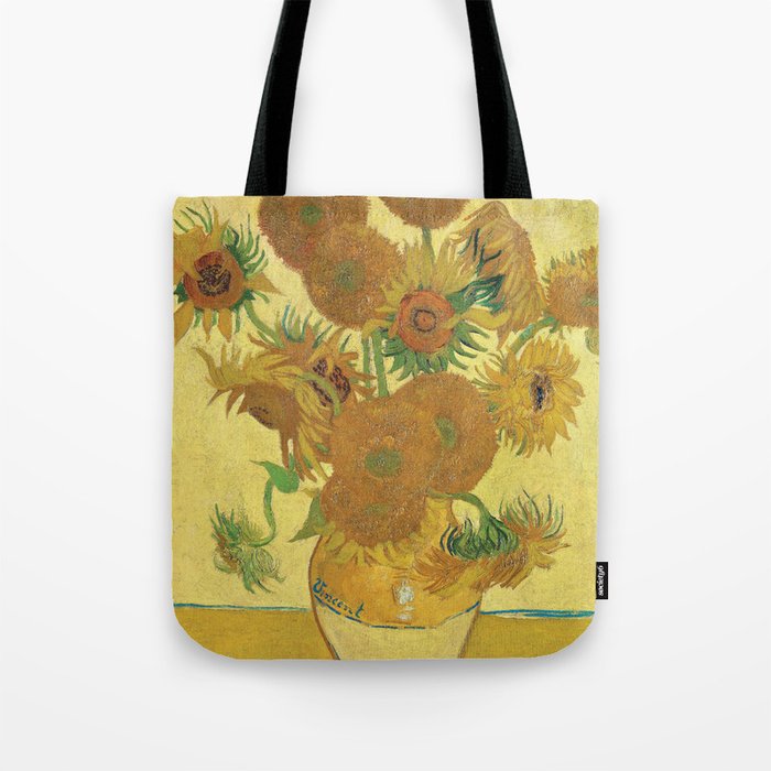 Sunflower, Vincent Van Gogh, Vintage Tote Bag