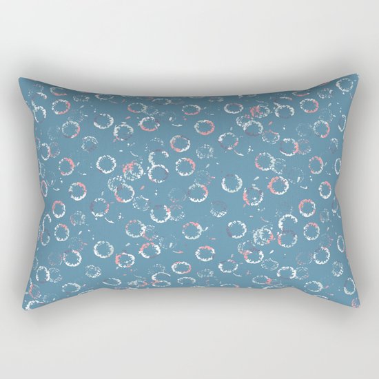 Polka Dots Stamps on Niagara Rectangular Pillow