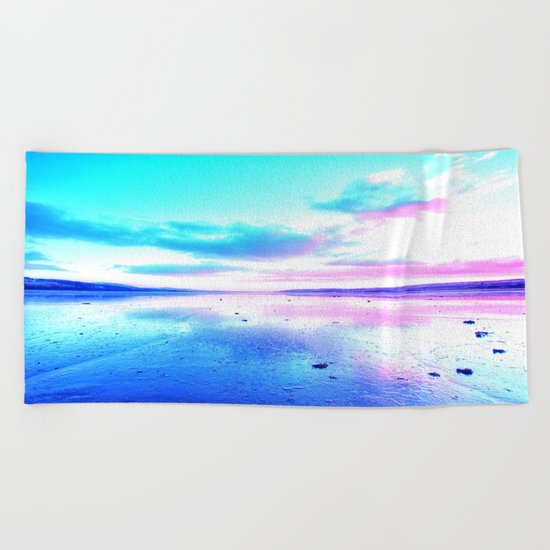Bright Sunset Beach Beach Towel