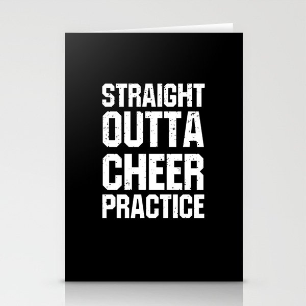 Straight Outta Cheer Practice Stationery Cards