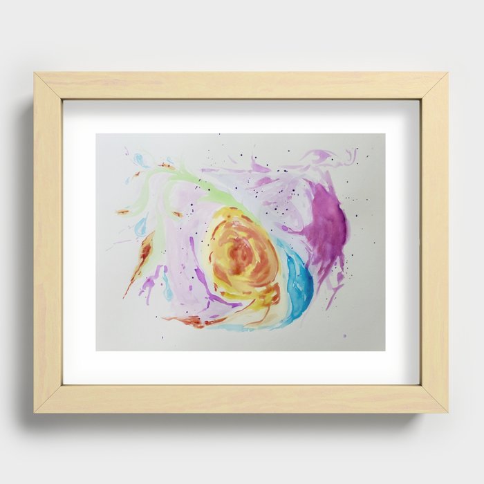 Rose and Wild Flowers Recessed Framed Print