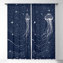 starry jellyfish Blackout Curtain