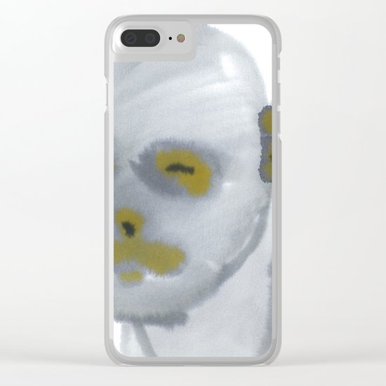 grey scale Clear iPhone Case