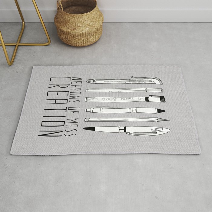Weapons Of Mass Creation (on grey) Rug