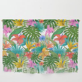 Tropical Colorful Palm Garden Wall Hanging