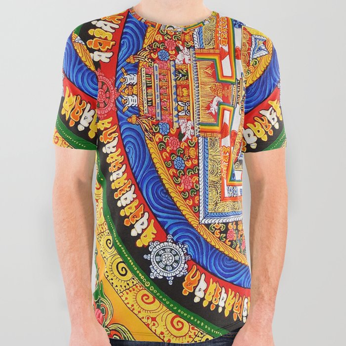 Hindu Buddhist Mandala 15 All Over Graphic Tee