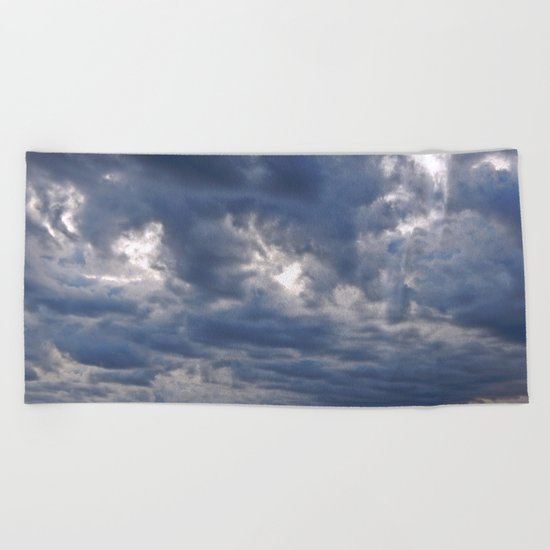 Dramatic Skies Over the Sea Beach Towel