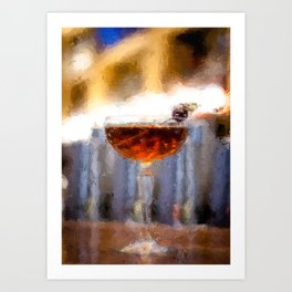 Manhattan cocktail Art Print
